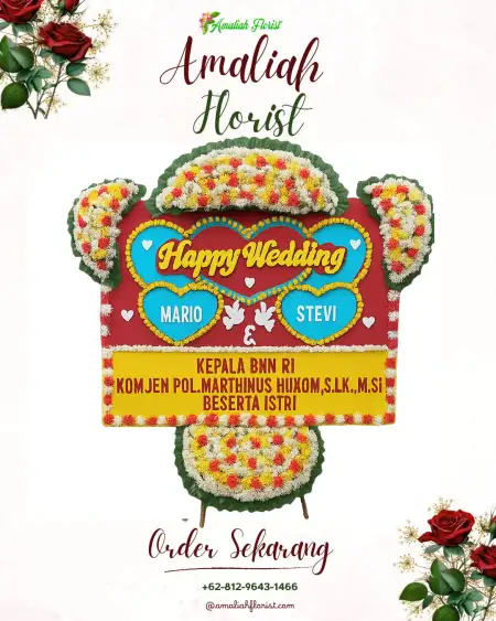 Papan Bunga Pernikahan Musaik