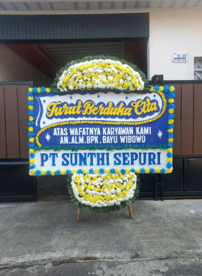 Papan Bunga Duka di Musaik